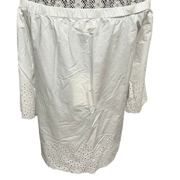 Johnny Was 4 Love & Liberty White Embroidered Off the Shoulder Blouse Size Large - Picture 6 of 9